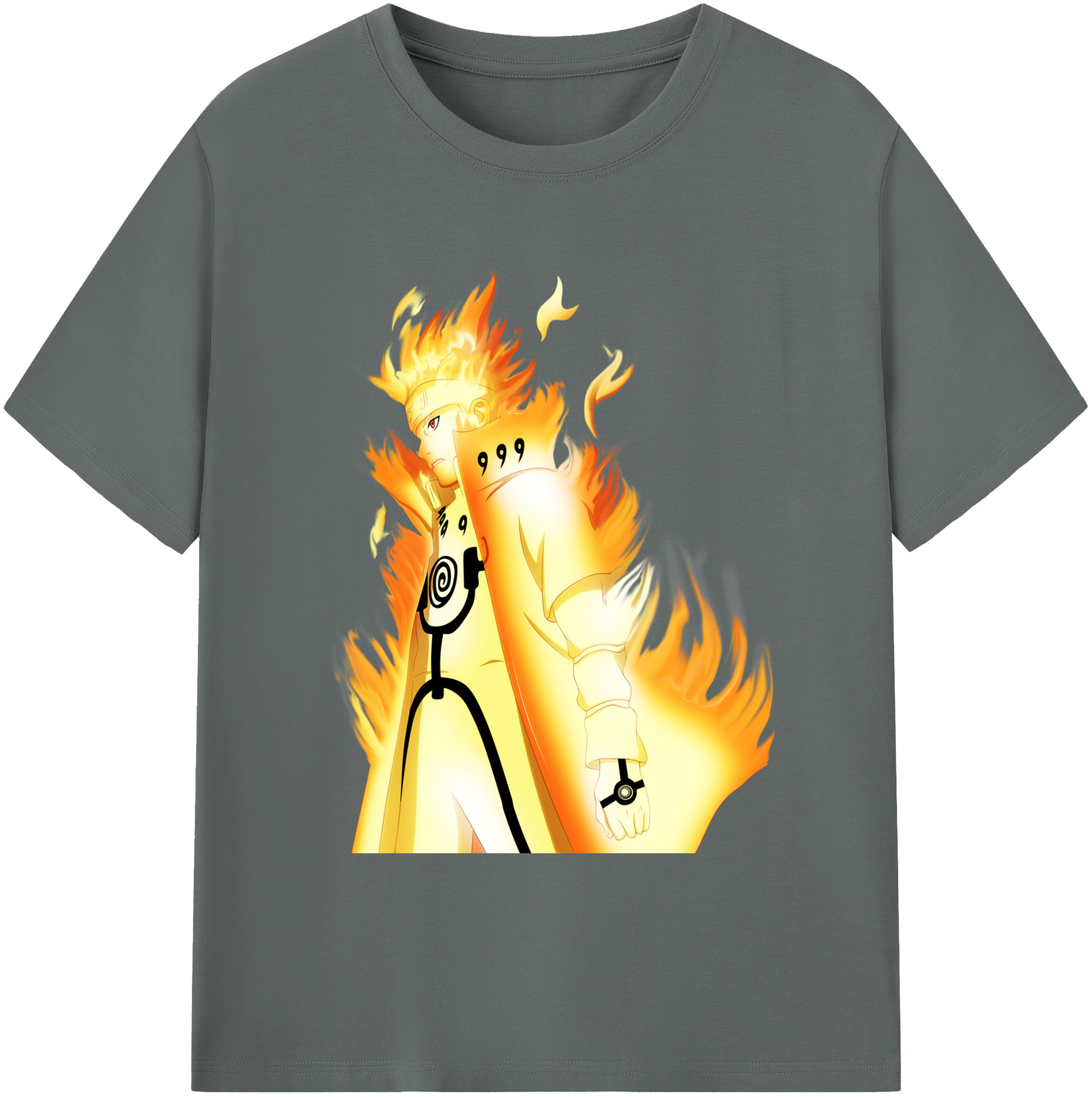 （画像用） NARUTO -ナルト- うずまき ナルト Uzumaki Naruto 綿100％ メンズ半袖Tシャツ｜肌触りやわらか＆通気性
